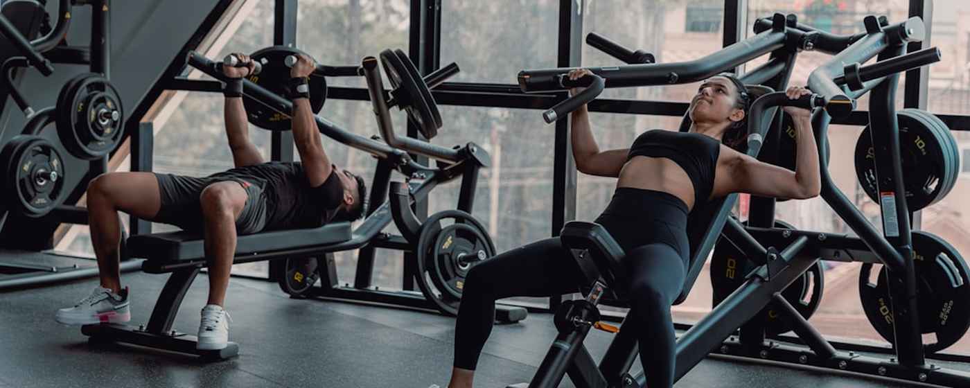 People working out in a gym